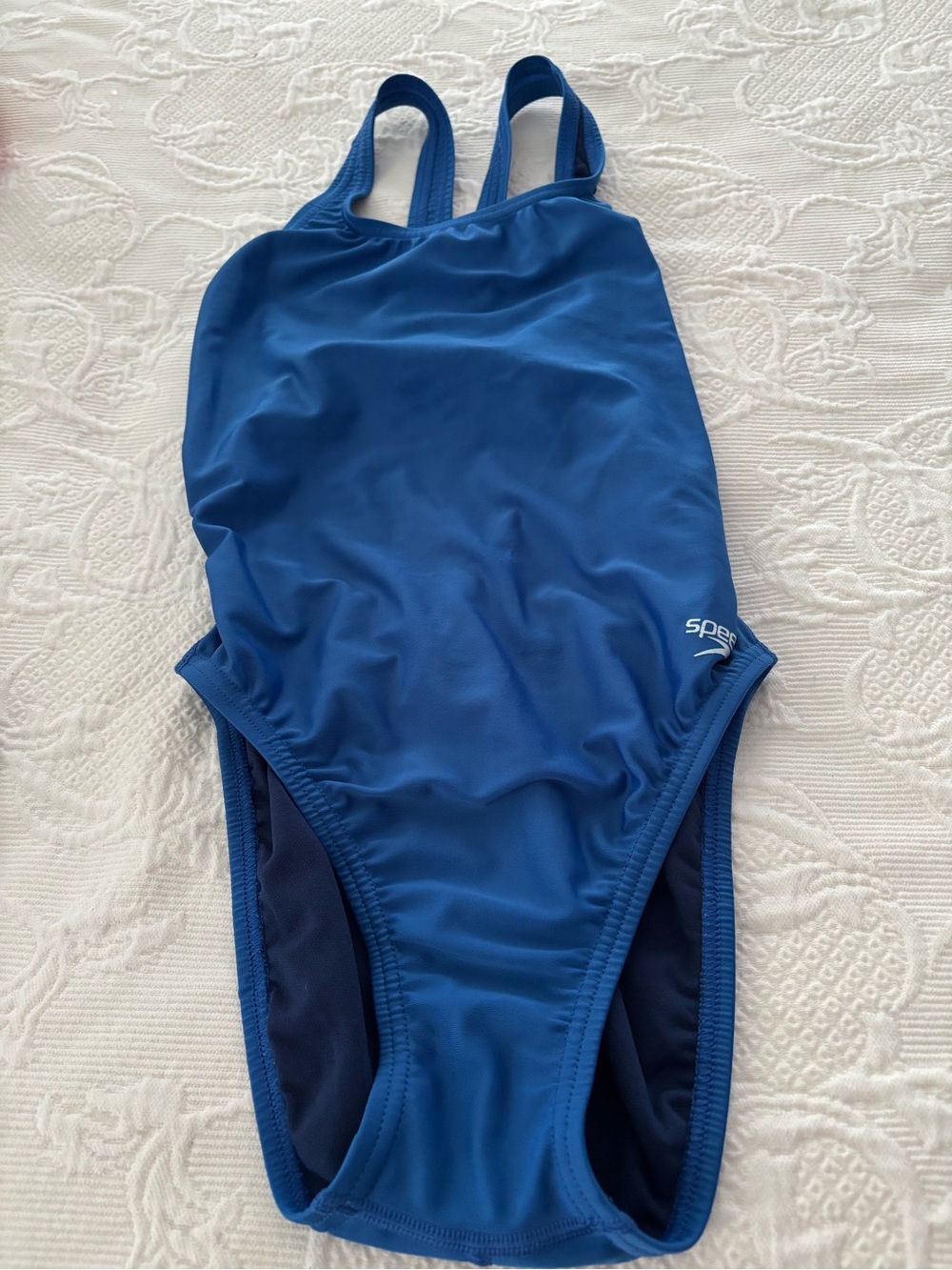 Sale!!Speedo Girls Blue Athletic One-Piece Swimsuit